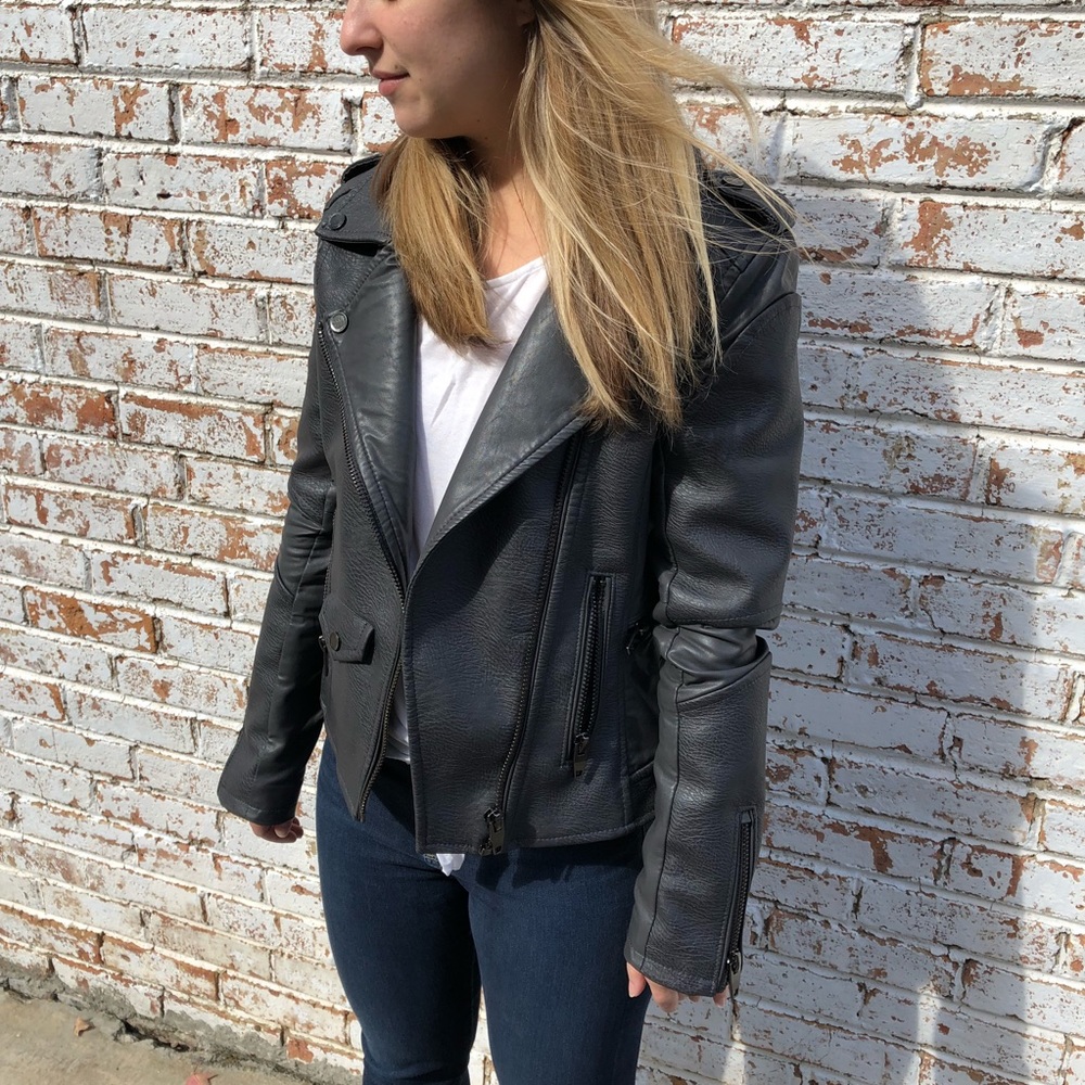 Faux leather jacket